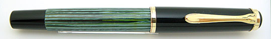 Pelikan 400 Black/Green Stripe