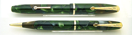 Conway Stewart Dinkie 550 & 25 Pencil Moss Agate Set